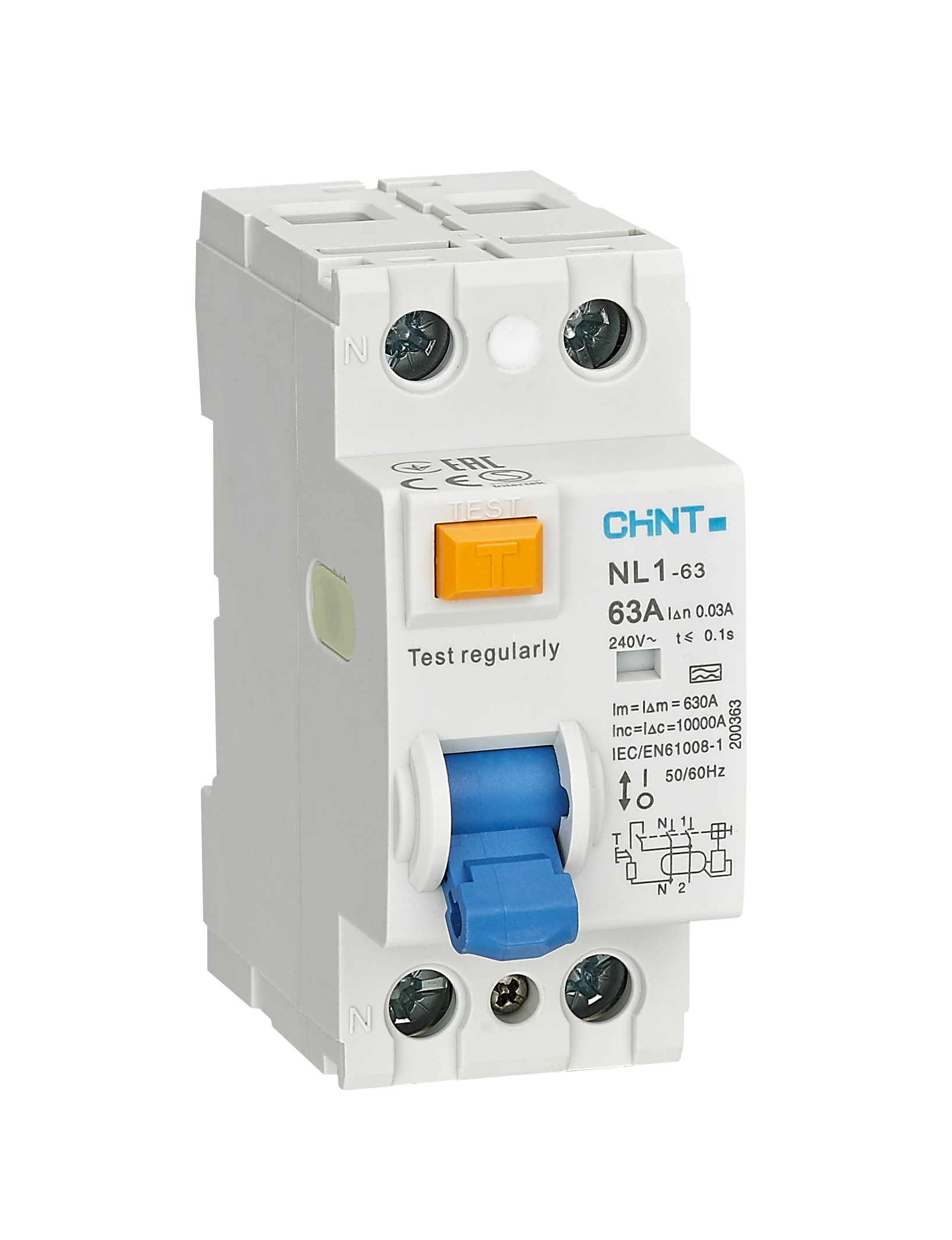 NL1 Residual Current  Operated Circuit Breaker  without over-current  protection (Magnetic)